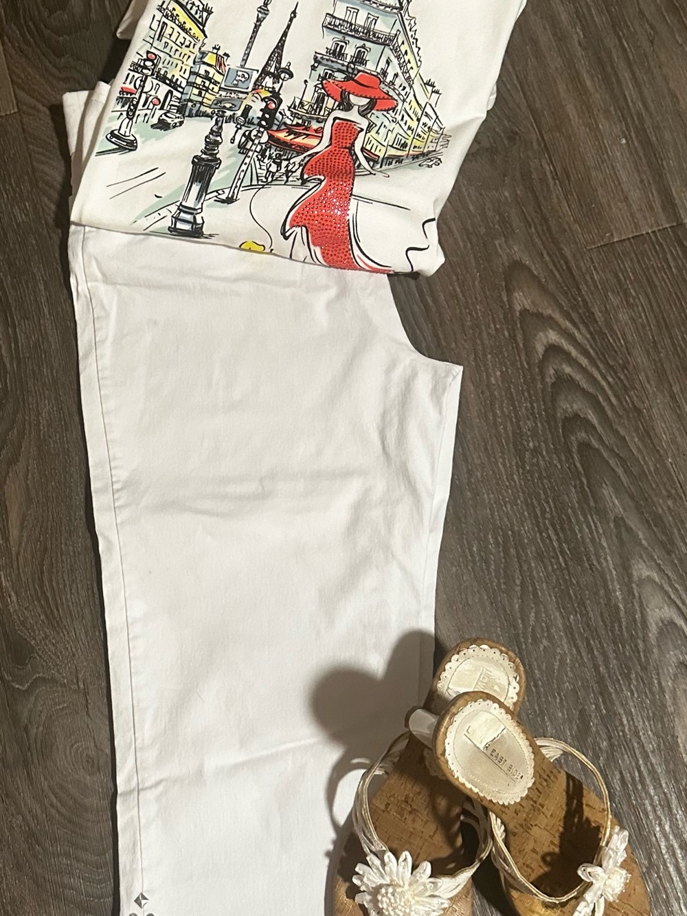 89th & Madison Classic White Women's Capris